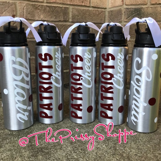 Cheer Water Bottle Personalized Cheer Cheerleader Water 