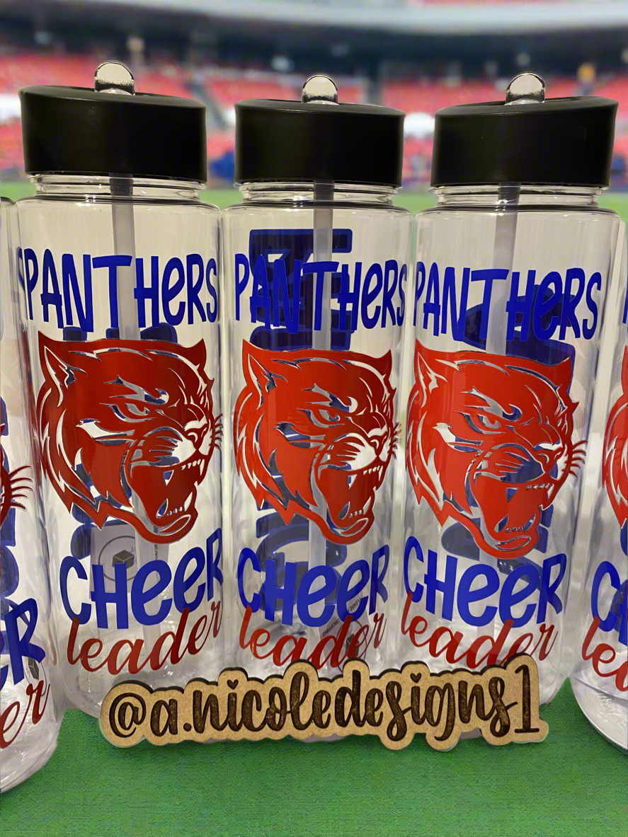 Mascot Cheerleading Water Bottles